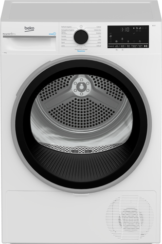 Beko BT3103IS_IT 10kg, Classe C, motore inverter, Display digitale XL, funzione a vapore SteamCure™, colore Bianco, oblò Nero